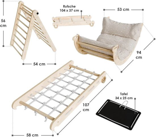 Triangle d'escalade Movario - Coussin inclus - 107x58cm - Large