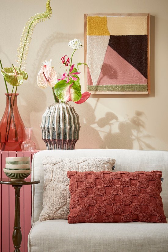 Collection In The Mood Décoration murale - L59 x B45 cm - Coton/bois FSC - Rose clair