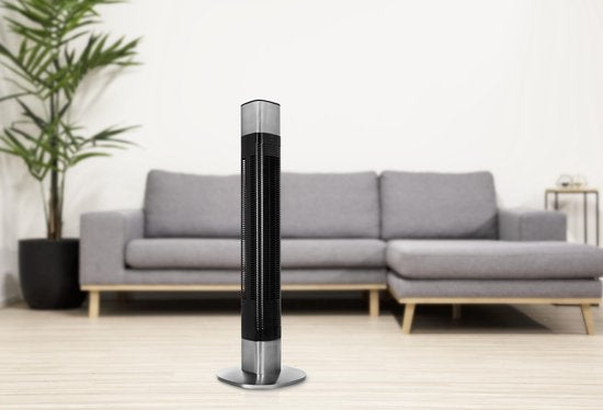 Ventilateurs - Princess 350000 - Ventilateur tour intelligent ; Noir ; Fonction minuterie ; Ventilateur ; Ventilateur intelligent ; Télécommande et contrôlable par application ; Refroidissement économe en énergie