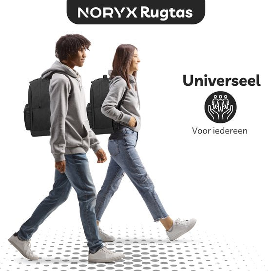 Noryx Origin Backpack 27L - 15.6 inch - Sac à dos pour ordinateur portable - Sac d'école - Homme et femme - Splashproof - Noir