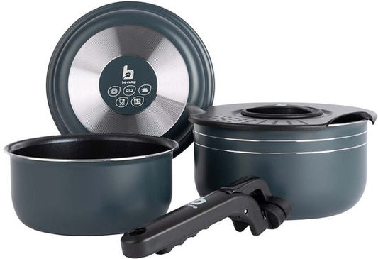 Bo-Camp - Set de casseroles et poêles - Trekking - 5 pièces - Aluminium