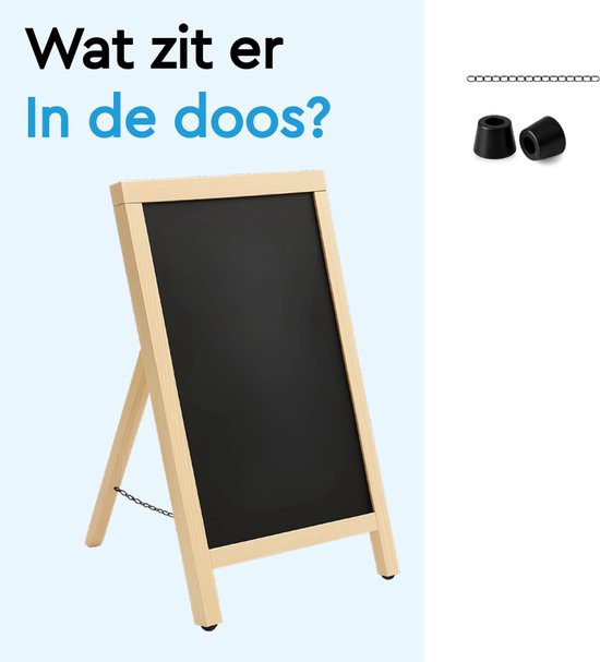 BRASQ Chalkboard Blank - 55x 85 CM - Tableau noir - Enseigne publicitaire - Enseigne de trottoir - Simple face - pour l'intérieur et l'extérieur - Hospitalité