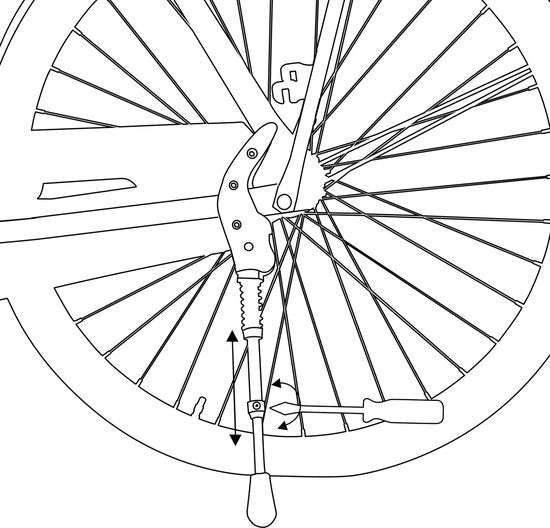 Béquille vélo - Bicycle Gear - pour vélo entre 24'' et 28" - Stand Bicycle - Max. 20KG - Steel - Black