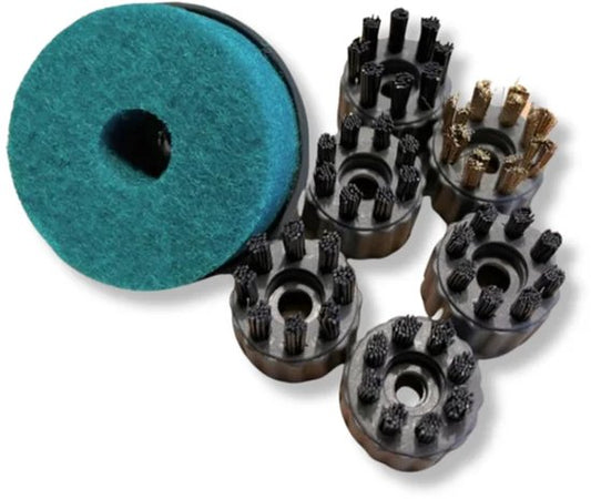 Jeu supplémentaire de 7 brosses pour le nettoyeur à vapeur Techweise TS1