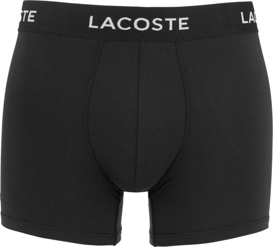 Caleçon Lacoste Hommes Microfibre Noir 3-Pack - Taille L