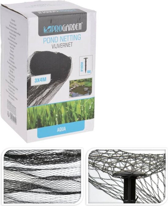 Filet de couverture de bassin ProGarden - 4x3 m - noir