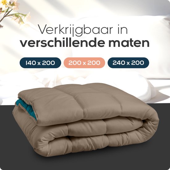 Sleeptime 2 in 1 Reversible Duvet - Couette sans housse - 240x200 - Taupe/Indigo
