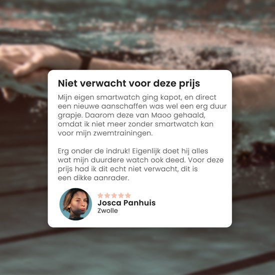 MAOO BOOST Smartwatch - protecteur d'écran inclus - étanche - Smartwatch femmes or rose - podomètre - montre - rose