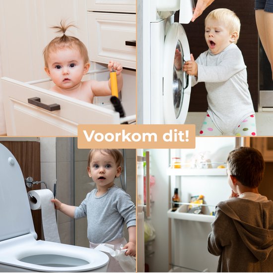 Nuvance Child Lock Cupboards - 6 Pieces - Protection des armoires - Protection des armoires pour les enfants - Babyproof - White