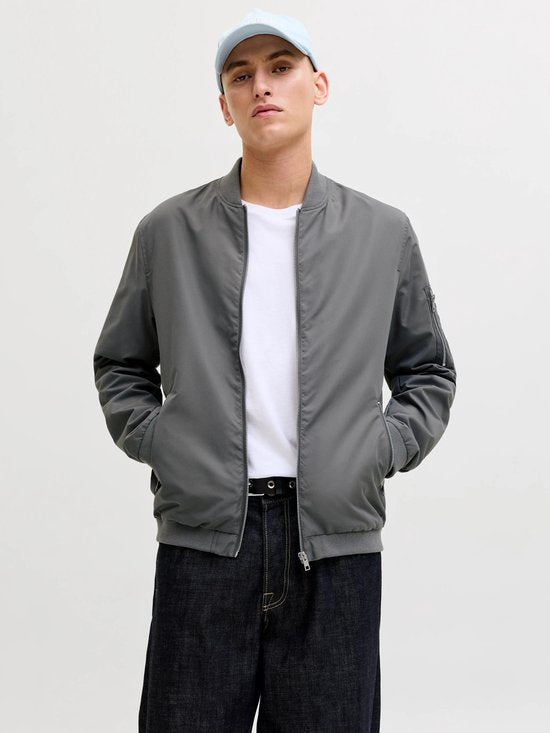 Jack & Jones - Veste Hommes Summer Mash Bomber - Gris - Taille XL