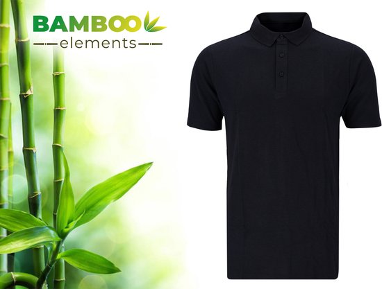 Bamboo Elements - Polo Homme - Bleu marine XXL - Polo Homme - Manches courtes - Tissu piqué - T Shirt Homme - Bamboo