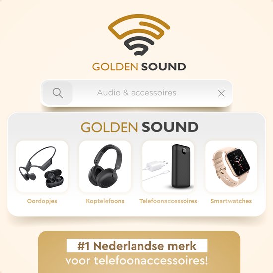 Golden Sound - Ecouteurs sans fil - Bluetooth 5.1 et adaptation universelle - avec étui de chargement et fonctions Smart Touch - pour le sport et les appels mains libres - plastique noir