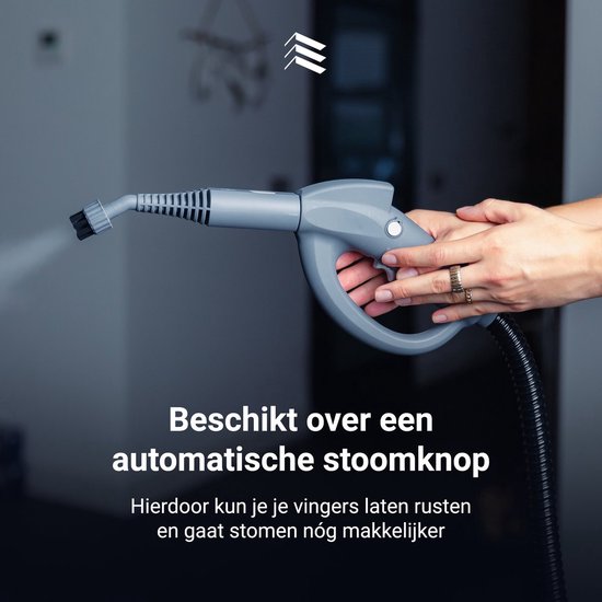 Techweise - TS1 Nettoyeur vapeur (21 accessoires) - 1500W, 45 min de vapeur, 3.6 Bar de pression, 100°C - 40 x 28.2 x 33.5 cm - Plastique/métal - Gris/Noir