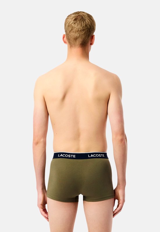Lacoste Boxe Short Homme - 3 Pièces - Olive/Delphinium - Taille XL
