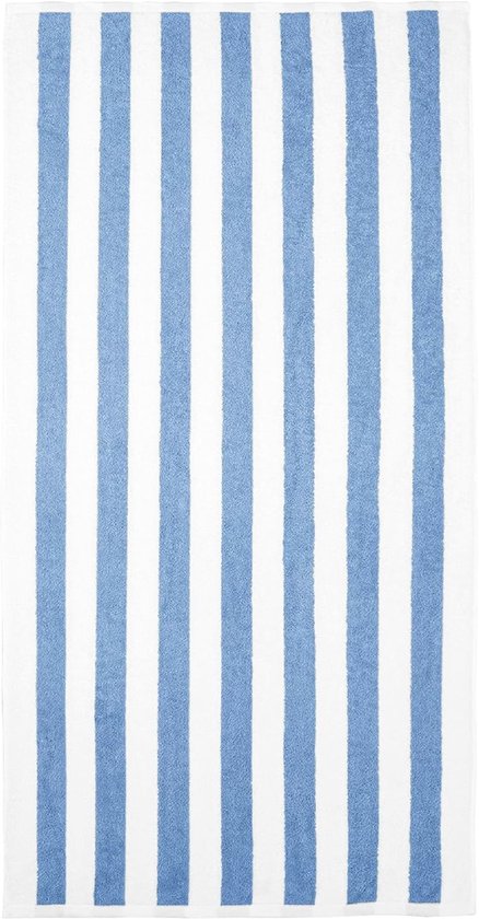 Travelhawk Serviette de plage - Serviette de bain - Serviette de plage - 152cm x 76cm - Serviette de voyage - Cabana Stripe - 100% coton - Bleu