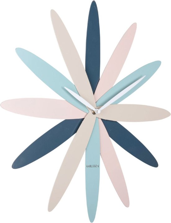 Horloge murale Karlsson Bloom - Multicolore - Ø45cm - Horloge murale moderne