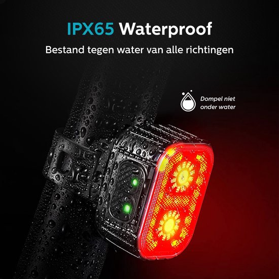 Inlustro Bicycle Light Set - Front/Back Light - LED Bicycle Lights Red and White - Bicycle Light Headlight - Waterproof - USB Rechargeable
