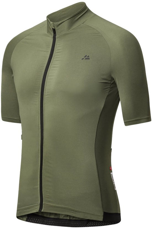 DANISH ENDURANCE Maillot cycliste homme - Chemise cycliste - Manches courtes - Séchage rapide - Vert olive - Taille M