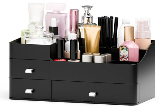 Organess - Organisateur de maquillage - Boîte de rangement - Organisateur de soins - Trousse de maquillage - Noir