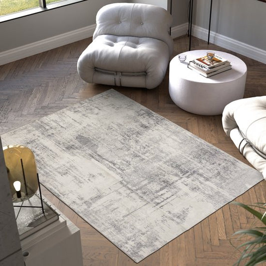 tectake® Tapis au design vintage - Tapis à poils ras pour le salon, la chambre d'enfant, la chambre à coucher ou le couloir - Lavable - Taille div. - 160x230cm - beige/gris