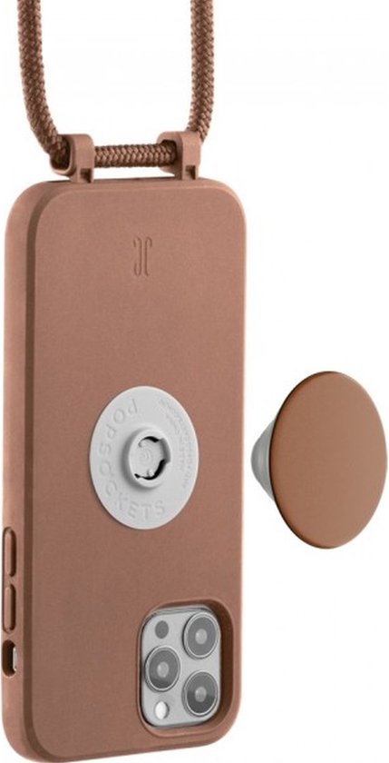Just Elegance PopGrip Backcover Case - Convient à Apple iPhone 14 - Etui pour téléphone portable - Brown Sugar