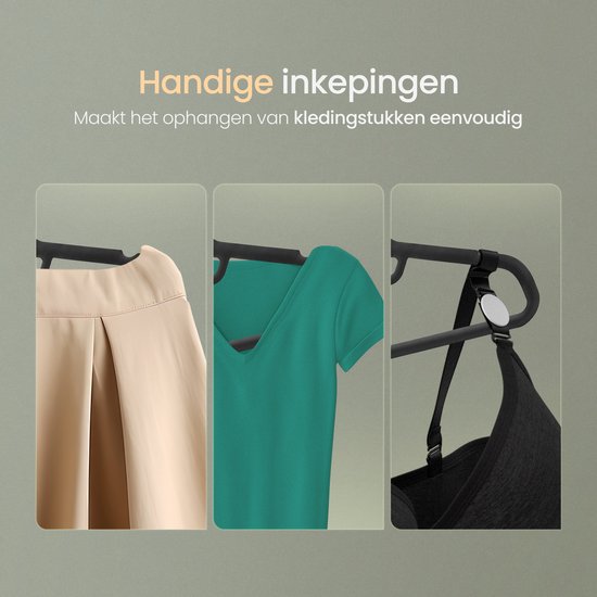 O'DADDY® Velvet Coat Hangers - Cintres - 20 pièces - Antidérapant - 43,5 cm - Cintres en plastique - Noir