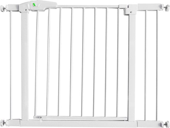 Goliving Porte d'escalier sans perçage - 2 pièces - 75 à 103 cm - Fixation par pince - Modèle à pince - Extensible - Métal - Barrière pour enfants - Barrière pour chiens - Blanc