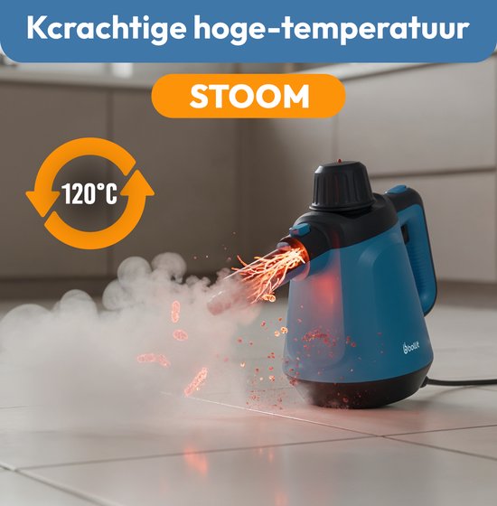 BOLLIT 1200W Steam Cleaner - Handheld Steam Cleaner - 3.5 Bar - Handheld Steamer - Stain Cleaner - Steam Cleaner - Carpet Cleaner - Extra Power Steam Cleaner : Floor, Sofa, Kitchen Bathroom & Carpet Cleaning - Incl. Storage Bag