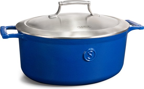 Cocotte en fonte - Saveur Selects - Ø30 cm - Sans PFAS - Compatible induction et toutes sources de chaleur - Bleu