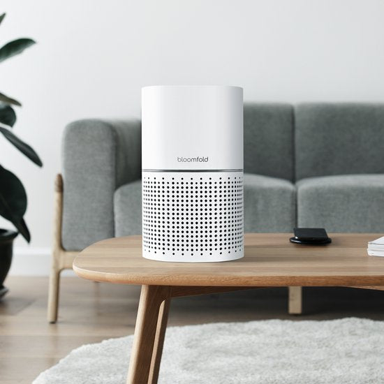Bloomfold Air Purifier - Purificateur d'air - Filtre HEPA 13 + filtre à charbon - CADR : 240m3/h. - Mode Wifi & App - Indicateur de qualité d'air - 3 modes + mode veille
