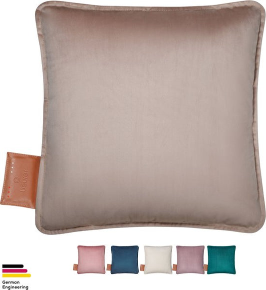 Beurer Heat Pad | Heaty Velvet Smokey Taupe | Heat Pad sans fil | Électrique | Rechargeable | Surface chauffante XL | 45x45 cm | 5 ans de garantie : exclusivement chez Bol.com