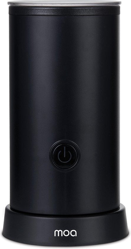 MOA Mousseur à lait électrique - 2 en 1 - Mousseur à lait pratique - 240 ML - Pour Cappuccino - Fouet à lait - Noir
