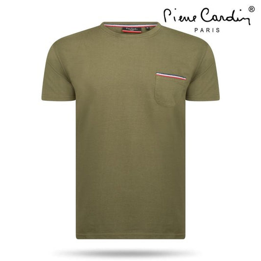 Pierre Cardin - T-shirt Homme - Col rond - Army