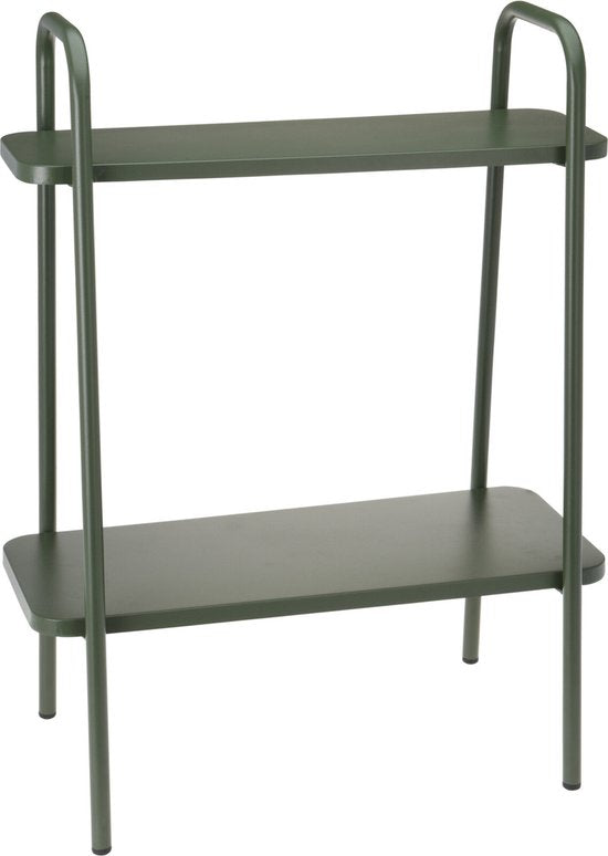 Pro Garden Porte-plantes/table à plantes - vert - métal - 50 x 26 x 66 cm - intérieur et extérieur