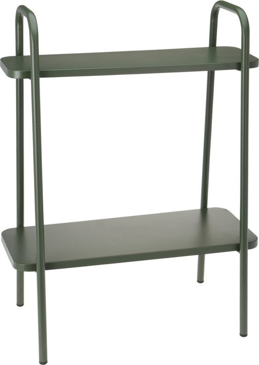 Pro Garden Porte-plantes/table à plantes - vert - métal - 50 x 26 x 66 cm - intérieur et extérieur