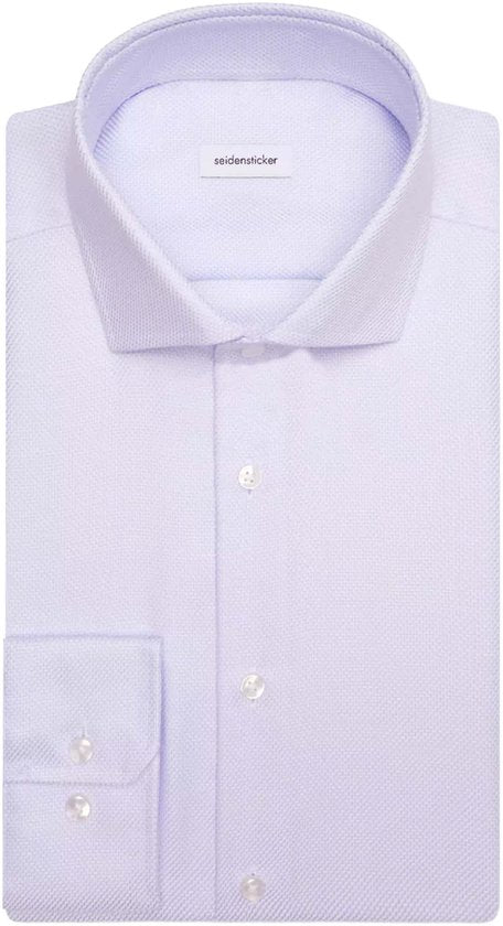 Seidensticker regular fit shirt - longueur des manches 7 - texturé - bleu - sans repassage - Taille : 44