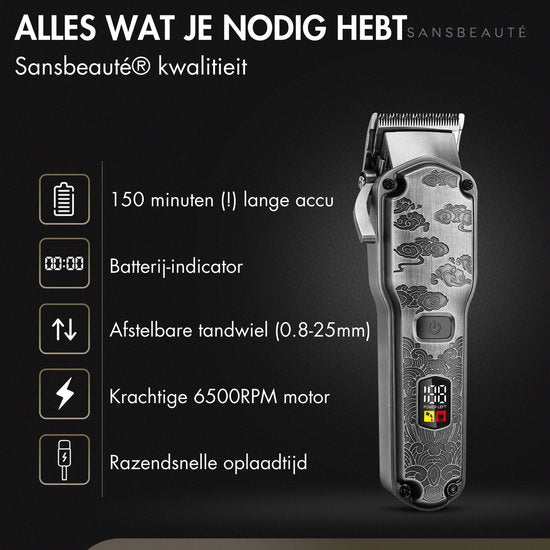 Tondeuse professionnelle 5 en 1 sans fil - Sansbeauté - Tondeuse cheveux homme - Cheveux - Tondeuse cheveux - Machine à cheveux pour coiffeur - Tondeuse cheveux - Tondeuse barbe - Tondeuse cheveux Barbe - Tondeuse Bouddha pour coiffeur - Barber Set - Set