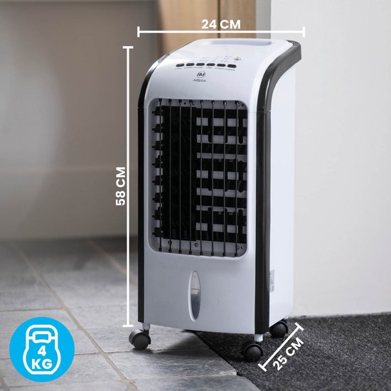 RM AIRPlus RMAP-3701 Refroidisseur d'air avec télécommande et minuterie - 4L - Blanc/Noir