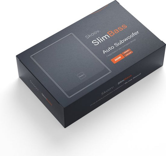 Skoov SlimBass Car Subwoofer Avec Amplificateur Intégré - 200W - Télécommande - Haut-parleurs - Sous-siège - Actif - Woofer