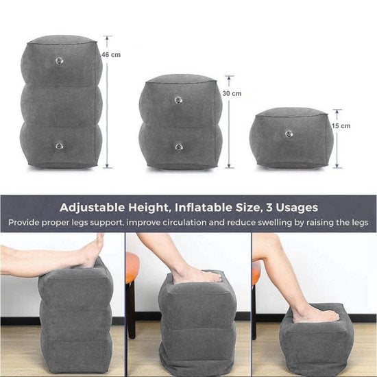 Lit d'avion avec 3 positions de hauteur - repose-pieds gonflable
