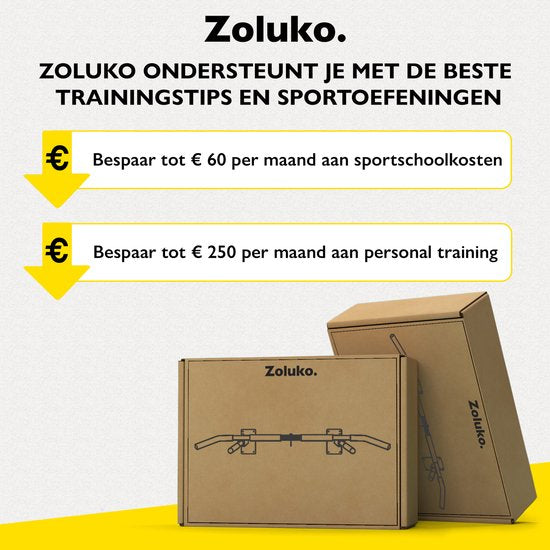 Zoluko Professional Pull Up Bar Wall Mount - Including E-book - 150kg Carrying Capacity - Easy Mounting - Pull Up Bar Fitness - Pull Up Station for Home Sports - Chin Up Bar - White