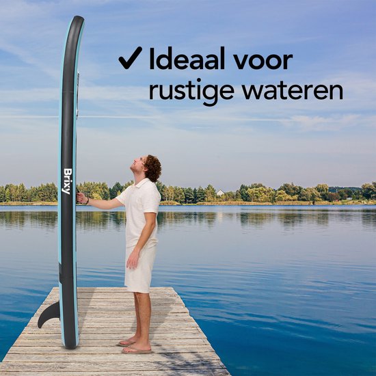 Brixy SUP Board - Inflatable Paddle Board - Set complet - 285 cm - Max. 150 kg - Vert menthe