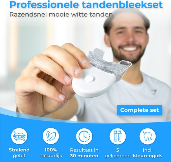 Nuvance - Kit de blanchiment des dents - 5 seringues sans peroxyde (0%) - Blanchisseurs de dents - Kit de blanchiment des dents - Dents blanches