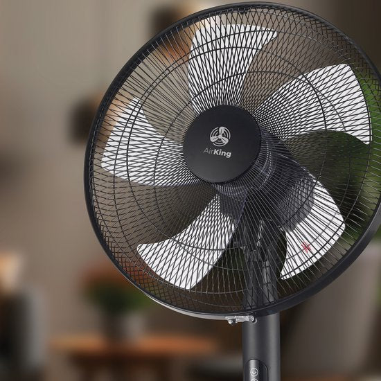 AirKing Ventilateur sur trépied 3-en-1 avec télécommande - Ventilateur vertical économe en énergie avec 3 réglages de vitesse - Ventilateur de refroidissement avec minuterie et mode nuit pour un refroidissement optimal - Noir