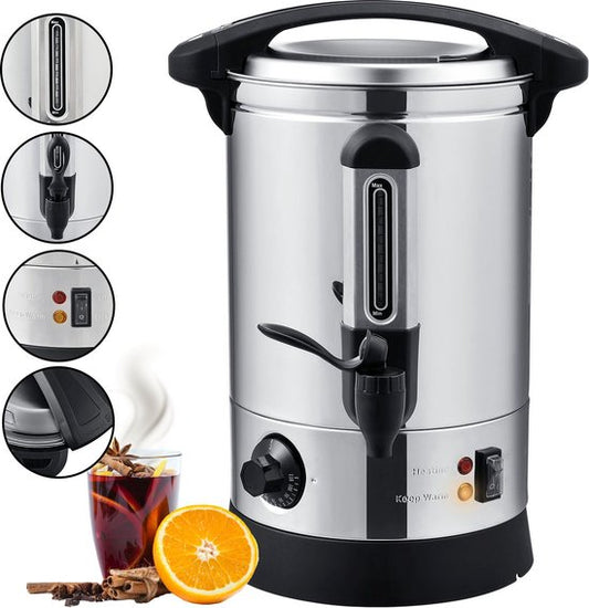 Bouilloire à vin chaud - Juskys - Teramo en acier inoxydable - 7 litres - 1500 Watt - acier