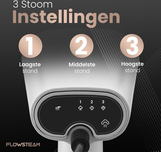 FLOWSTEAM® Luxury Clothes steamer - Défroisseur à main - Vêtements à la vapeur - Snow White Edition