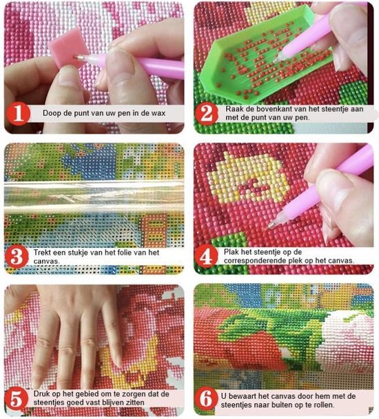 Paquet de peinture diamant Old Door To Beach - galets carrés - 40 x 50 cm