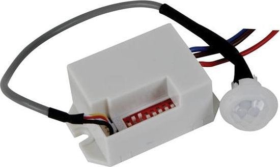 Détecteur de mouvement Perel Mini, PIR, portée de 8 m, angle de détection de 100°, IP20, utilisation intérieure, encastré, blanc