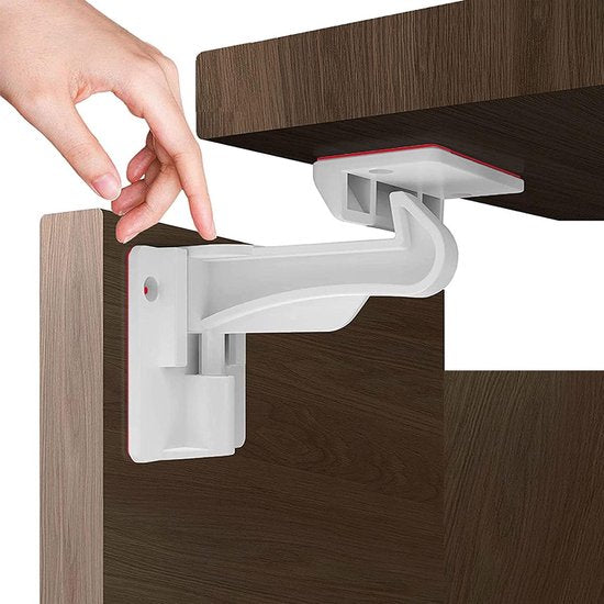 Roegaarden Child Lock Armoires - Protection des armoires pour enfants - Blanc - 12 pièces