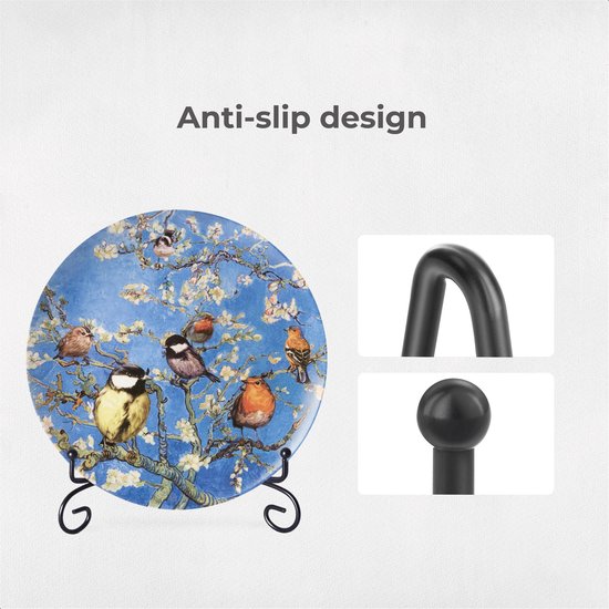 Support d'assiettes Luft - 2 packs - Assiettes et livres - Présentoir - Standard - Support - Support - Rack - Cintre - Assiettes décoratives - Livre de cuisine - Noir - Métal